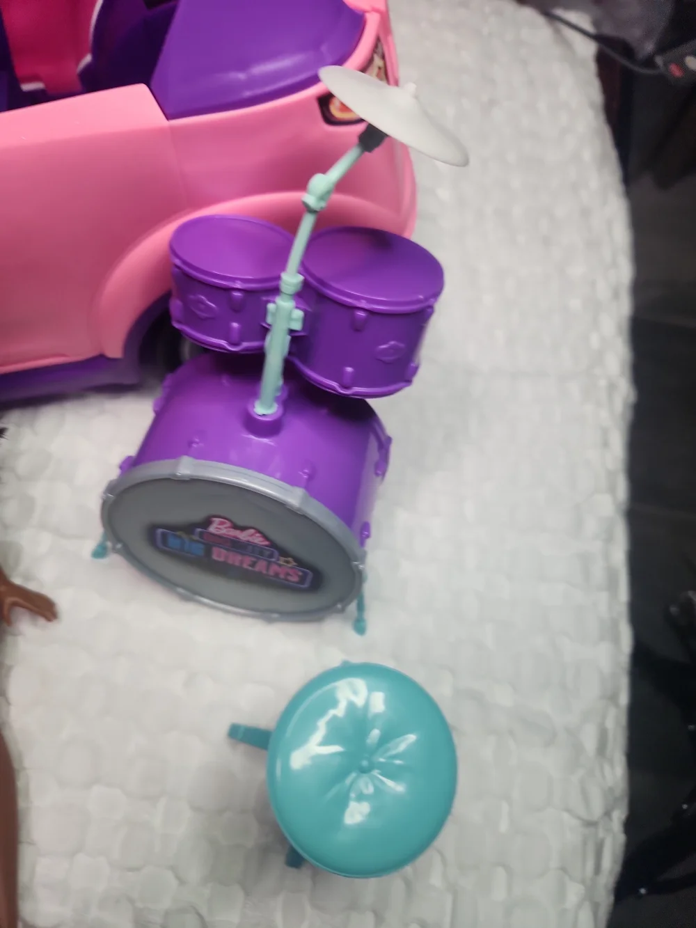 Barbie Pink and Purple Convertible Ride-On Car Set